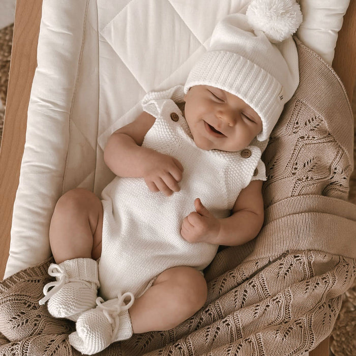 Luna and Luca Luca Novelty Knit Romper - White