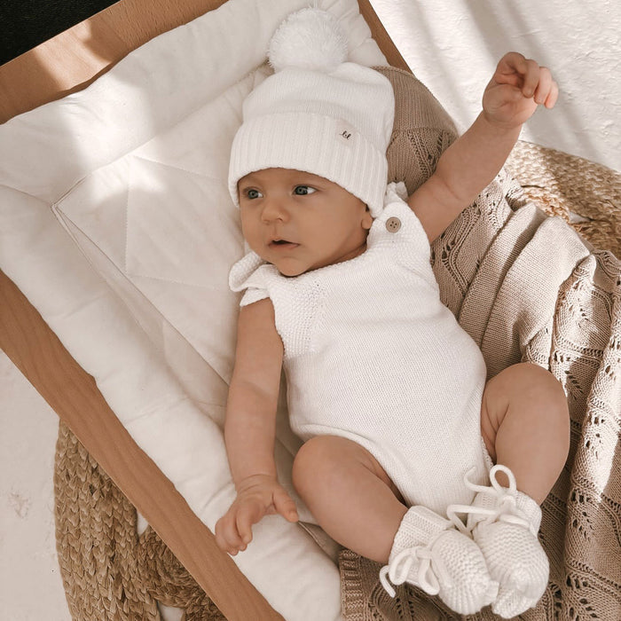 Luna and Luca Luca Novelty Knit Romper - White