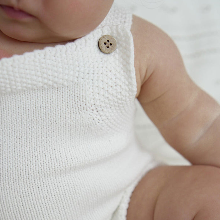 Luna and Luca Luca Novelty Knit Romper - White