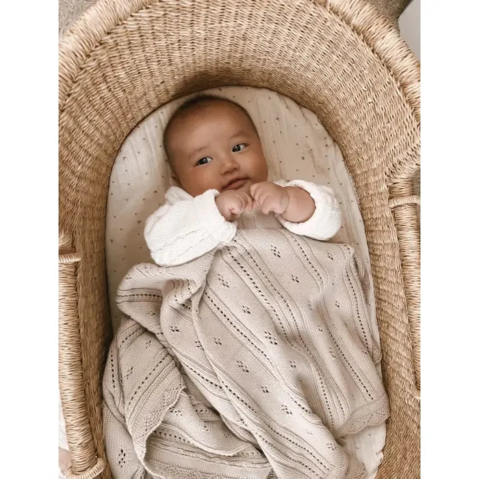 Luna and Luca Pointelle Baby Blanket