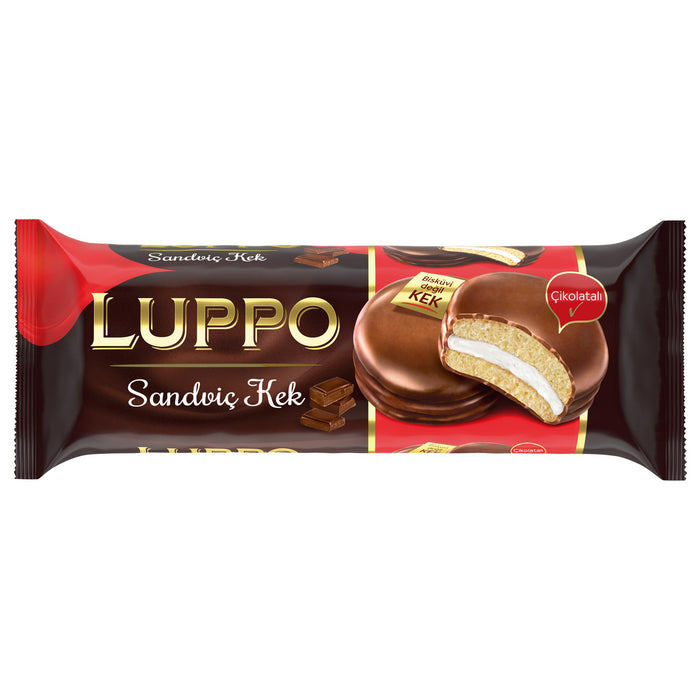 Luppo Sandwich Cake brings together the perfect trio of soft cake, fluffy marshmallow, and rich milk
