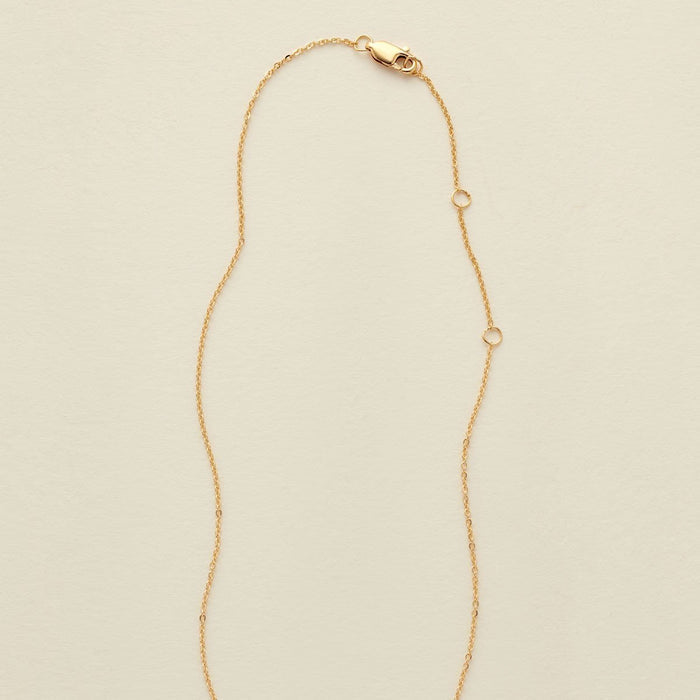 Made by Mary Gold Filled Family Florals Oval Disc Necklace - 6 Blooms