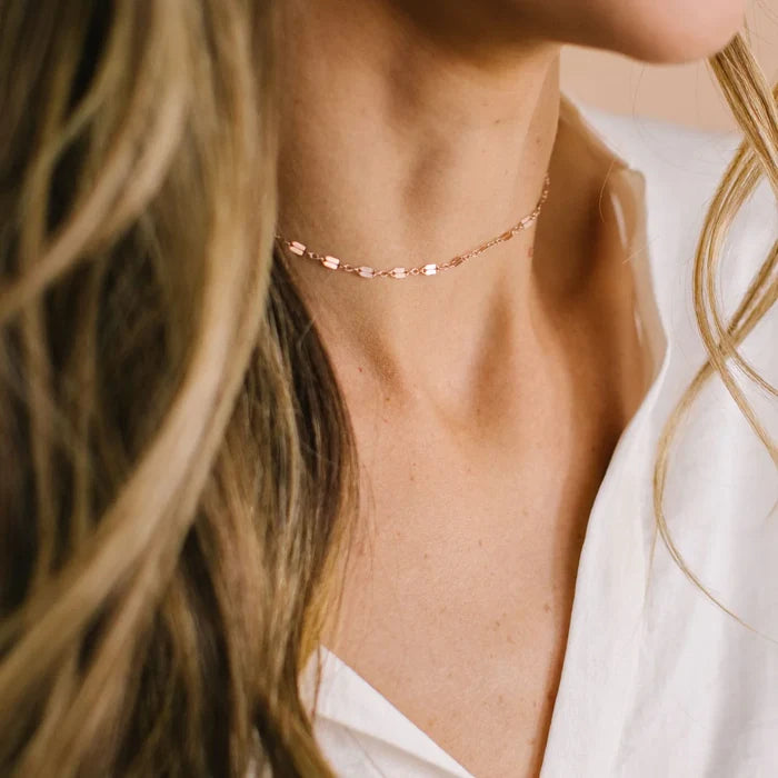 Made by Mary Lace Choker Necklace - Gold