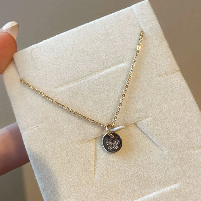 Made by Mary The Little's Collection | Gold Filled Evie Charm Stacker Necklace - Butterfly - 16-18''