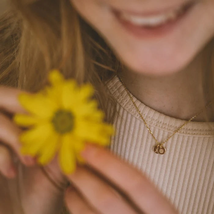 Made by Mary The Little's Collection | Gold Filled Evie Charm Stacker Necklace - Shooting Star