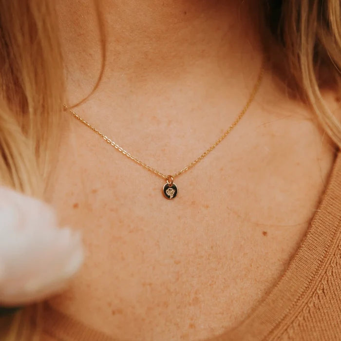 Made by Mary The Little's Collection | Gold Filled Mini Birth Flower Necklace - August / Poppy