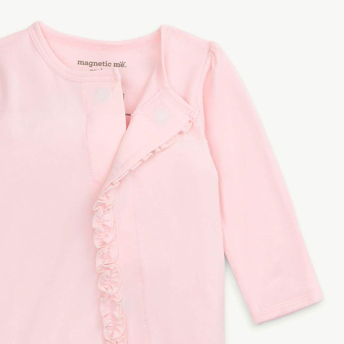 Magnetic Me Modal Magnetic Footie With Ruffle - Pink Dogwood