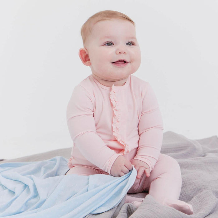Magnetic Me Modal Magnetic Footie With Ruffle - Pink Dogwood