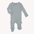 Magnetic Me Organic Cotton Magnetic Footie - Mist Ribbed