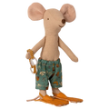 Maileg Beach Mice - Big Brother In Cabin De Plage