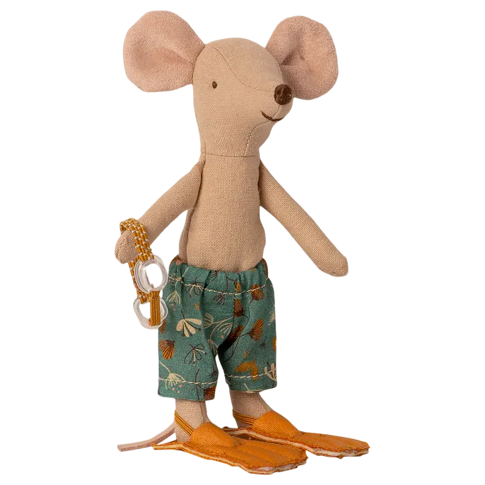 Maileg Beach Mice - Big Brother In Cabin De Plage