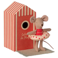 Maileg Beach Mice - Little Sister In Cabin De Plage