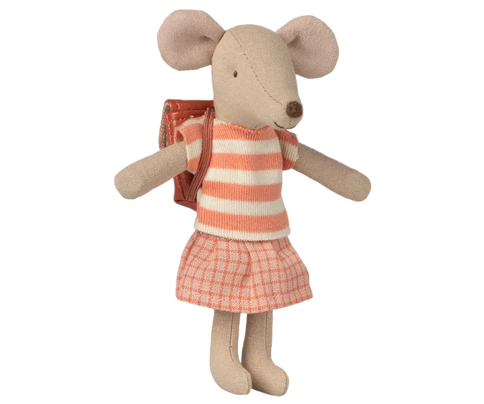 Maileg Big Sister Tricycle Mouse with Bag
