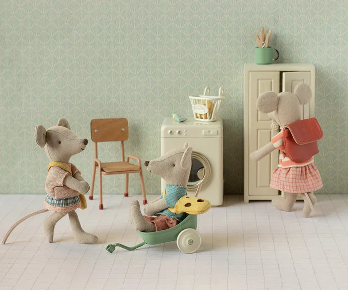 Maileg Big Sister Tricycle Mouse with Bag
