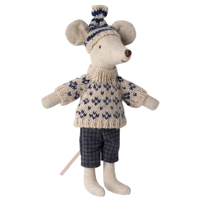 Maileg Dad Winter Mouse with Ski Set