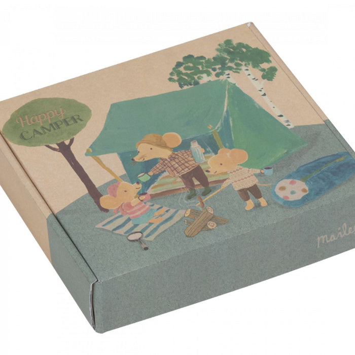 Maileg Mouse Happy Camper Tent - Rolled Door and Wooden Sticks