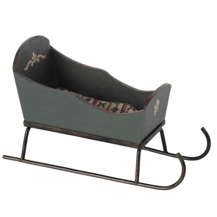 Maileg Mouse Sleigh - Green