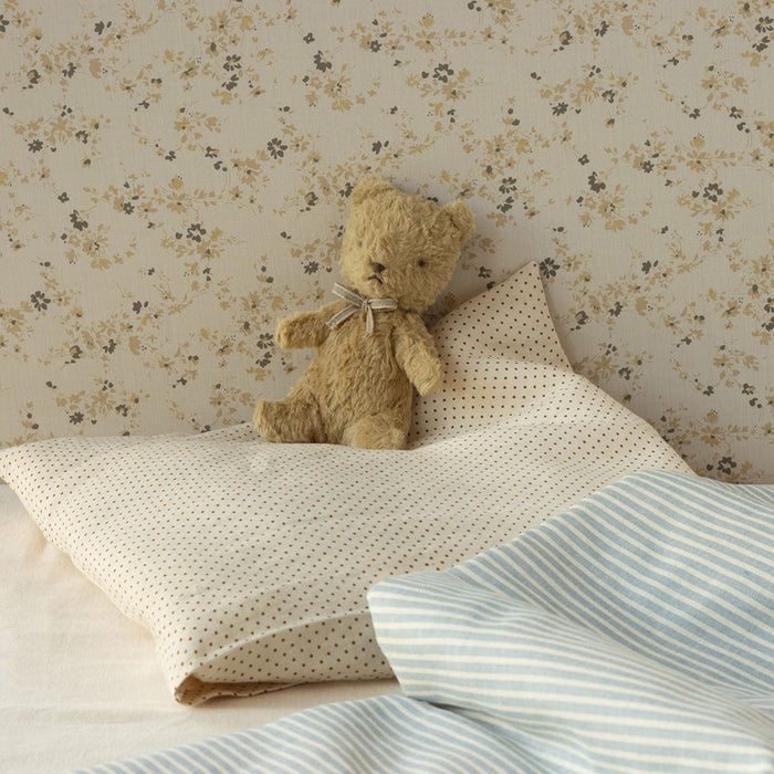 Maileg My First Teddy - Sand sitting on bed