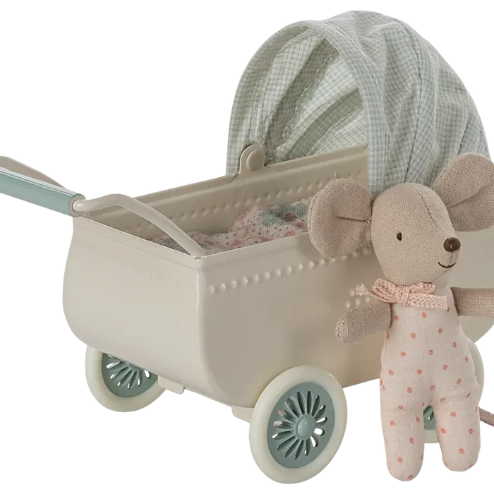 Maileg Pram With Baby Mouse