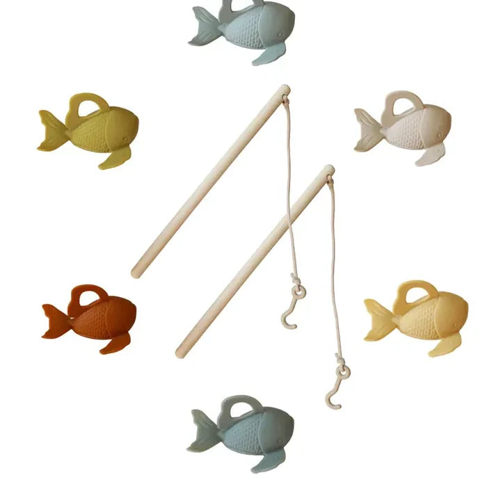Marlowe & Co Silicone and Wood Fishing Play Set