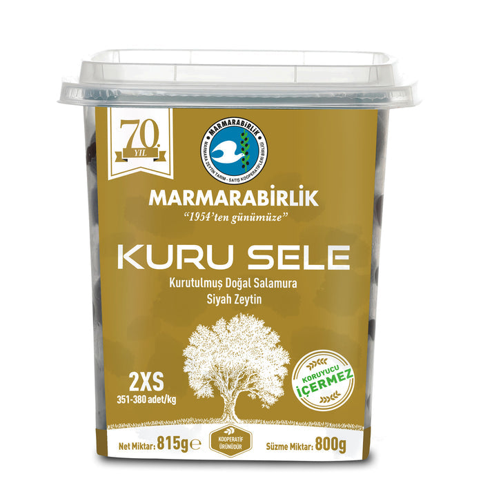 Marmarabirlik Dry Saddle Olive (Kuru Sele Zeytin) 351- 380 pcs / kg 800 G
