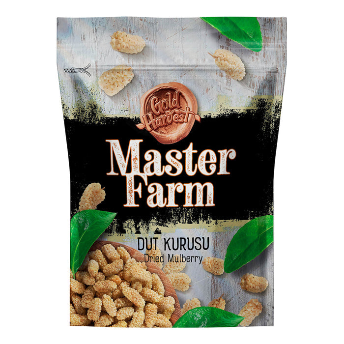 Enjoy the naturally sweet and chewy taste of Master Farm Dried Mulberries, a wholesome snack straight from the sun-drenched orchards of Türkiye.
