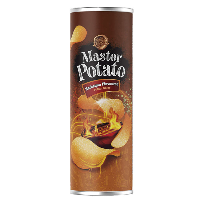 Enjoy the bold, smoky taste of Master Potato Barbecue Flavored Potato Chips, a crispy snack made wit