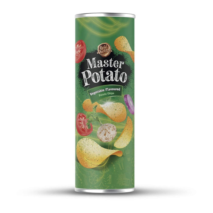 Enjoy the bold and savory taste of Master Potato Vegetable Potato Chips, a crunchy snack made with r