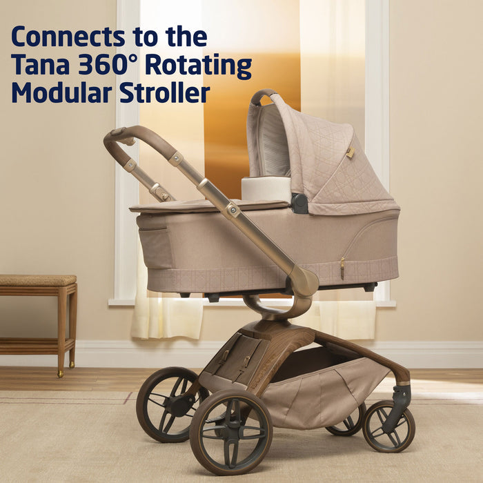 Maxi-Cosi Carriage Accessory - Natural Heritage attached to Tana 360 rotating modular stroller