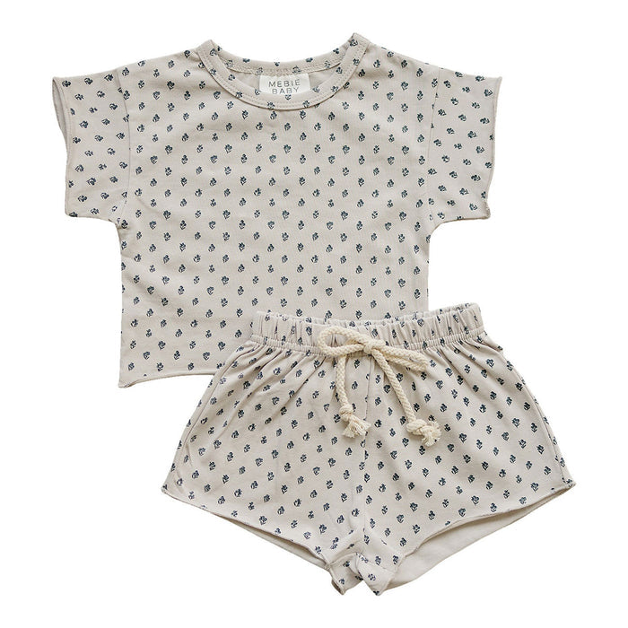 Mebie Baby Berry Floral Short Set