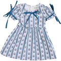 Mebie Baby Block Print Floral Dress