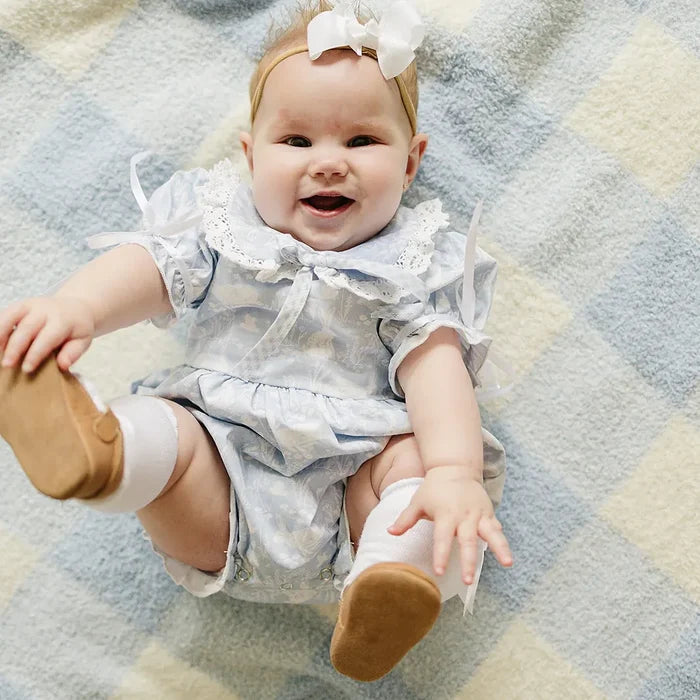 Mebie Baby Blue Bunny Bubble Romper