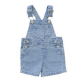Mebie Baby Blue Stripe Short Overalls
