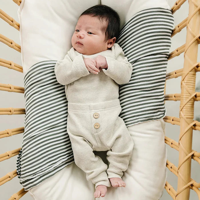 Mebie Baby Bodysuit Waffle Set - Heather Grey