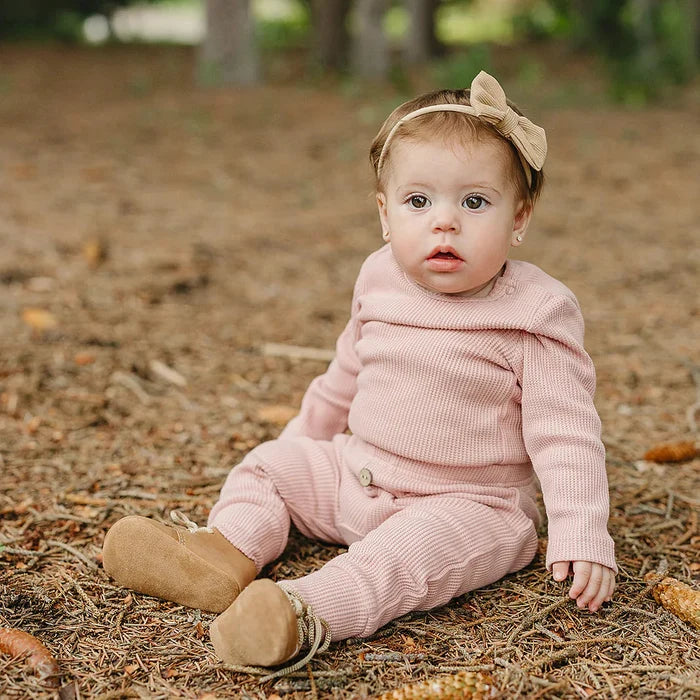 Mebie Baby Bodysuit Waffle Set - Pink