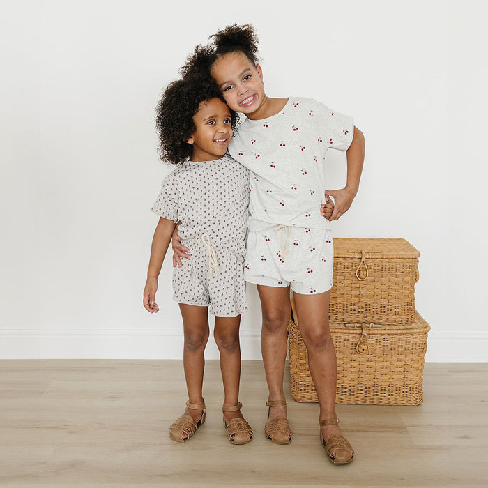 Mebie Baby Berry Floral Short Set and Mebie Baby Cherries Short Set