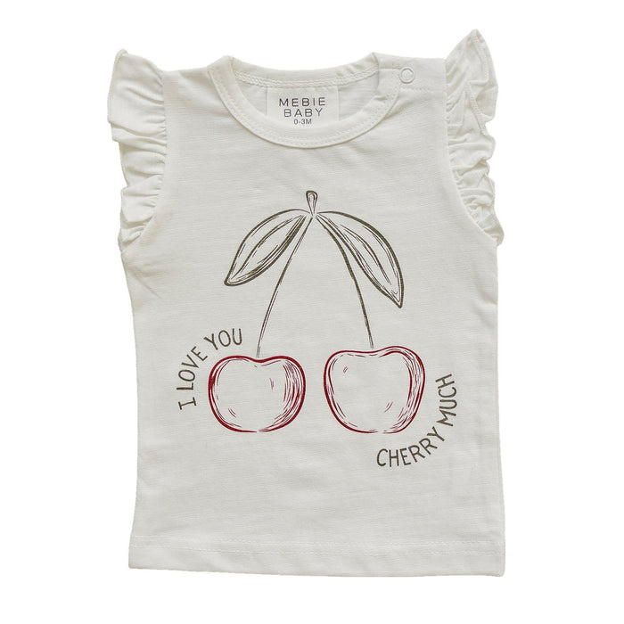 Mebie Baby Cherry Ruffle Tee