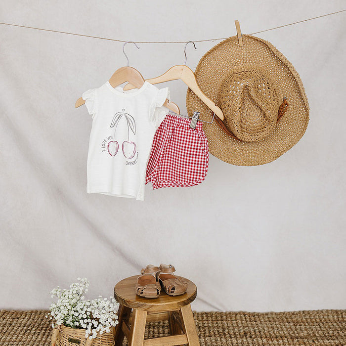 Mebie Baby Red Gingham Shorts
