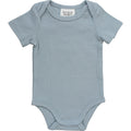Mebie Baby Dusty Blue Cotton Ribbed Bodysuit