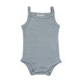 Mebie Baby Dusty Blue Pointelle Bodysuit