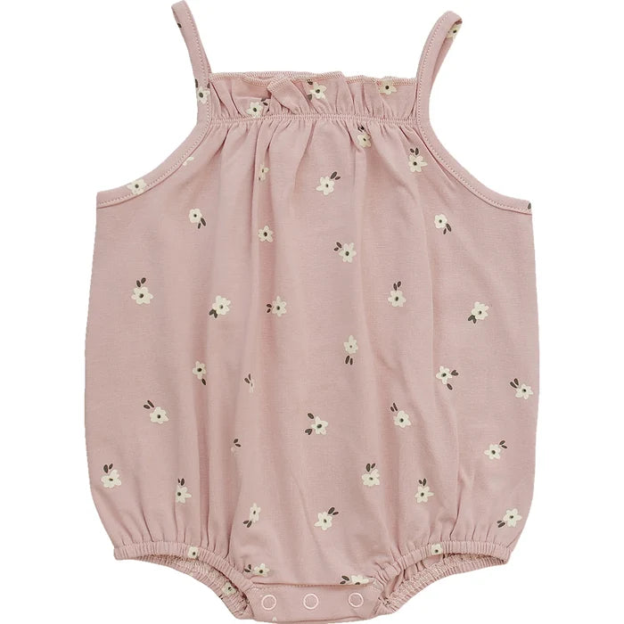 Mebie Baby Floral Tank Bubble Romper