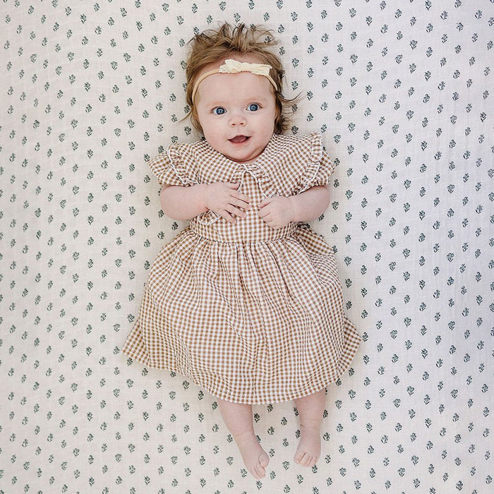 Mebie Baby Gingham Peter Pan Collar Dress