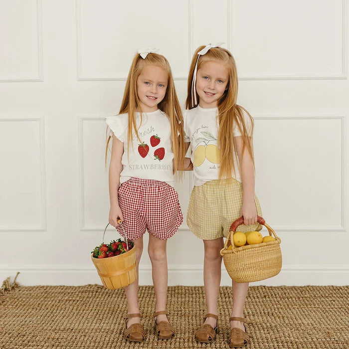 Mebie Baby Gingham Shorts - Yellow