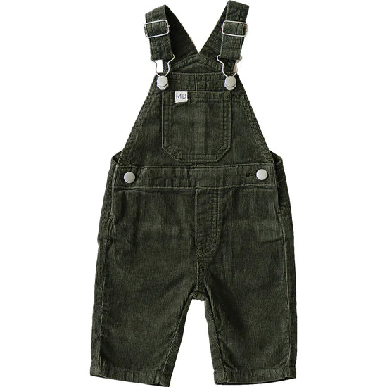 Mebie Baby Green Corduroy Overalls