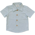 Mebie Baby Green Stripe Button Up Pocket Shirt