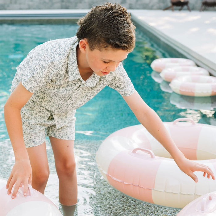 Mebie Baby Linen Cotton Shorts - Palm Tree