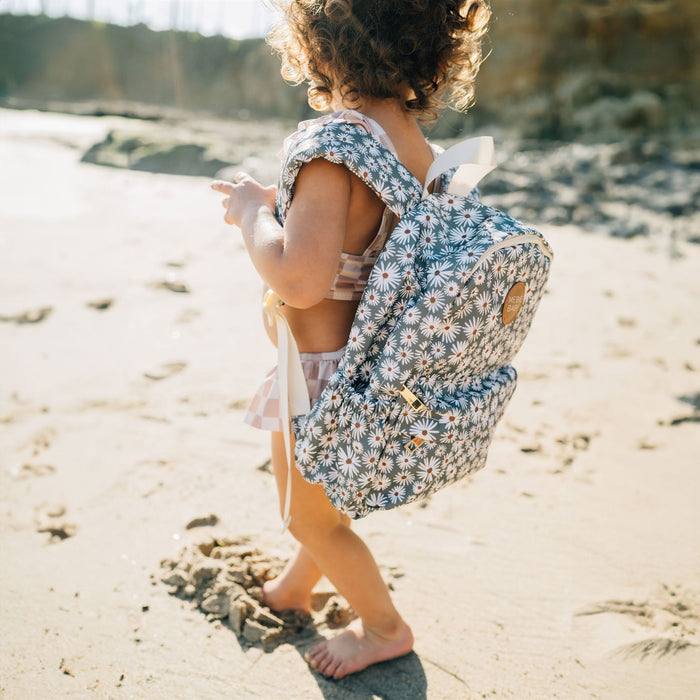 Mebie Baby Mini Backpack - Green Daisy