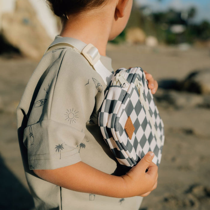 Mebie Baby Mini Fanny Pack - Green Checkered