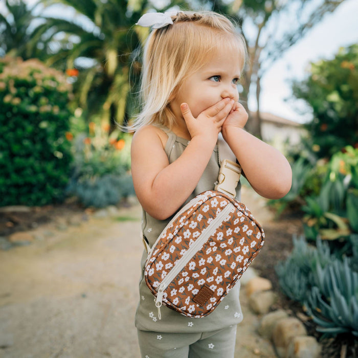 Mebie Baby Mini Fanny Pack - Mustard Floral