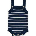 Mebie Baby Nautical Stripe Knit Bubble Romper